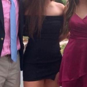 black off the shoulder dress